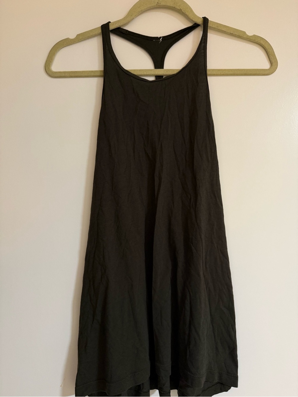Lululemon Trapeze Racerback Tank Dark Olive Open Back Medium - Picture 5 of 8